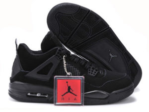 Кроссовки Nike Air Jordan 4 Retro черные - общее фото