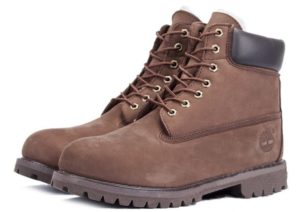 Ботинки Timberland Classic с мехом коричневые 36-46