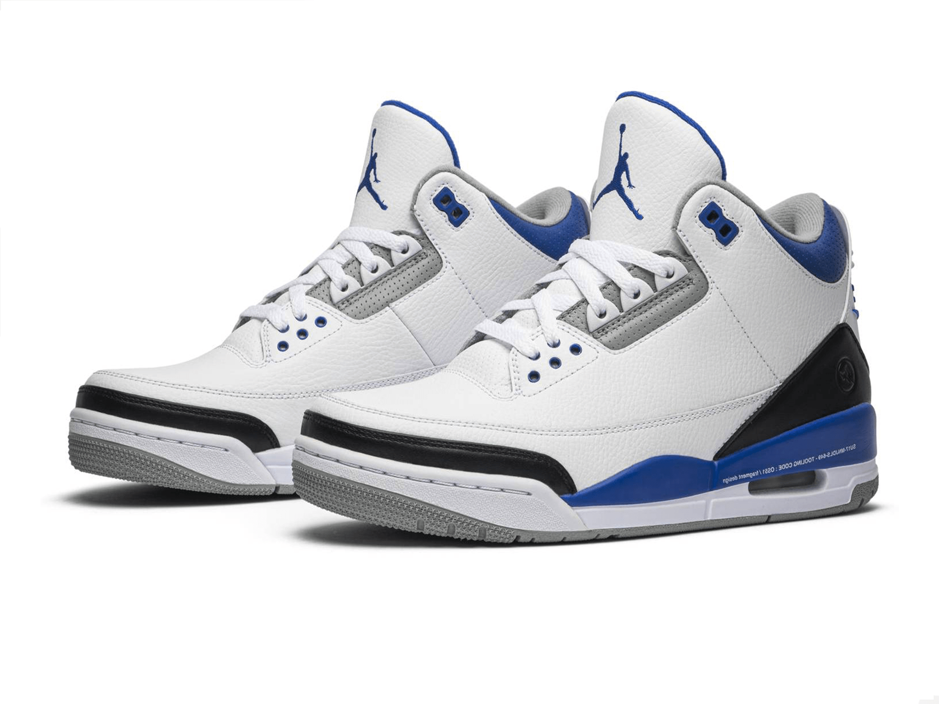 Nike Air Jordan 3 белые с синим и 