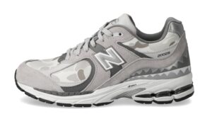 New Balance 2002R Grey Camo BAPE серые хаки замшевые мужские (40-44)