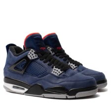 Зимние Nike Air Jordan 4 WNTR Winterized Loyal Blue синие нубук мужские (40-44)